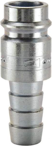 Parker - Hose Barb European High Flow Pneumatic Hose Connector - Steel, 3/8" Body Diam, 3/8" Hose ID - Eagle Tool & Supply