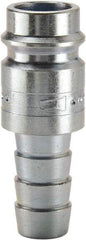 Parker - Hose Barb European High Flow Pneumatic Hose Connector - Steel, 3/8" Body Diam, 3/8" Hose ID - Eagle Tool & Supply