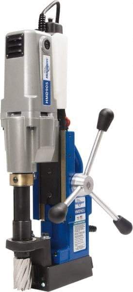 Hougen - 2" Travel, Portable Magnetic Drill Press - 250 & 450 RPM, 9 Amps, 1.5 hp, 1035 Watts - Eagle Tool & Supply