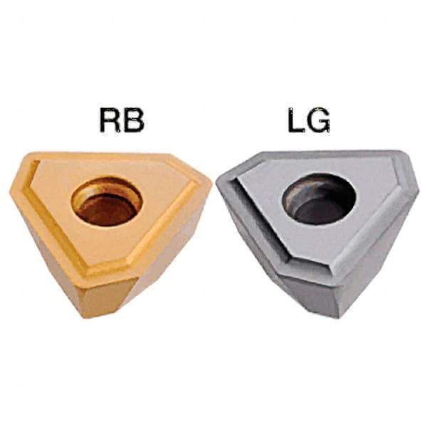 Iscar - TPMX2405 RG Grade IC520 Carbide Indexable Drill Insert - TiCN/TiN Finish, Triangle, 14.2mm Inscribed Circle - Eagle Tool & Supply