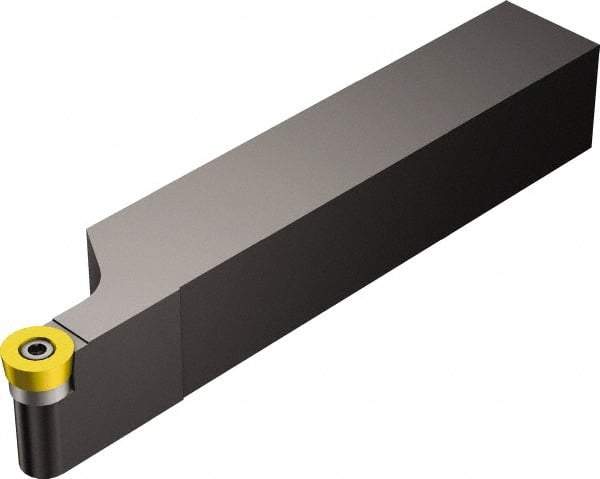 Sandvik Coromant - SRAC, Right Hand Cut, 1-1/4" Shank Height x 1-1/4" Shank Width, Neutral Rake Indexable Turning Toolholder - 6" OAL, RCMT 09 T3 00 Insert Compatibility, Series CoroTurn 107 - Eagle Tool & Supply
