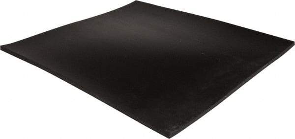 Made in USA - 12" Long, 12" Wide, Buna-N Rubber Foam Sheet - 50 to 60 Durometer, Black, -20 to 170°F, 900 psi Tensile Strength, Stock Length - Eagle Tool & Supply