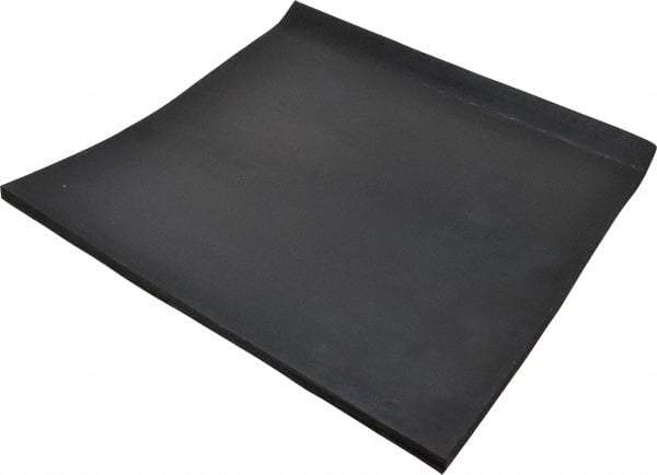 Made in USA - 12" Long, 12" Wide, Buna-N Rubber Foam Sheet - 50 to 60 Durometer, Black, -20 to 170°F, 900 psi Tensile Strength, Stock Length - Eagle Tool & Supply