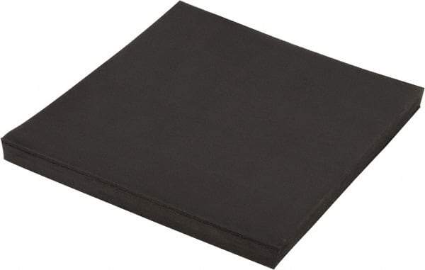 Made in USA - 12" Long, 12" Wide, Neoprene Spring Blend Rubber Foam Sheet - 65 to 75 Durometer, Black, -20 to 170°F, 1,000 psi Tensile Strength, Stock Length - Eagle Tool & Supply
