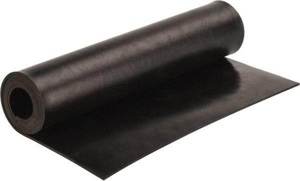 Made in USA - 36" Long, 12" Wide, Neoprene Spring Blend Rubber Foam Sheet - 65 to 75 Durometer, Black, -20 to 170°F, 1,000 psi Tensile Strength, Stock Length - Eagle Tool & Supply