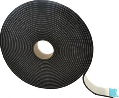 Made in USA - 45' x 2" x 1/4" Black PVC Foam Roll - Eagle Tool & Supply