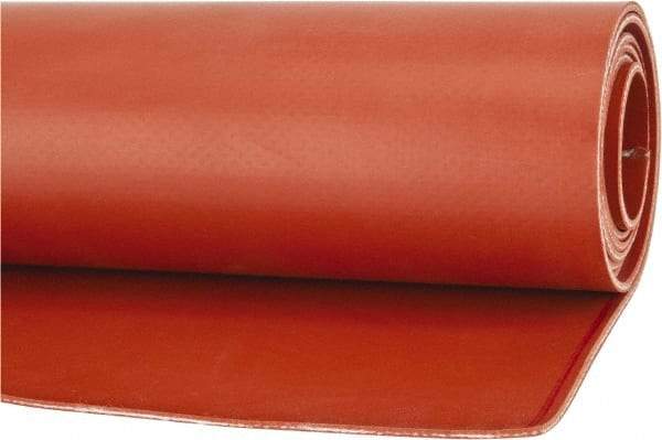 Made in USA - 36" Wide, Fiberglass-Reinforced Silicone Rubber Foam Sheet - 65 to 75 Durometer, Red, -65 to 400°F, Cut-to-Length - Eagle Tool & Supply