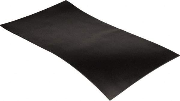 Made in USA - 24" Long, 12" Wide, EPDM Rubber Foam Sheet - 50 to 60 Durometer, Black, -40 to 240°F, 1,000 psi Tensile Strength, Stock Length - Eagle Tool & Supply
