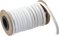 Made in USA - 1/4" x 9' Spool Length, PTFE/Sanitary Compression Packing - 1,000 Max psi, 500° F Max, White - Eagle Tool & Supply