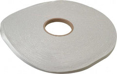 Made in USA - 1/8" Thick x 1/2" Wide x 75' Long Gray Closed Cell PVC Foam Rubber Roll - Stock Length, Adhesive Back, 8 Lb/Cu Ft Density, -20°F to 130°F - Eagle Tool & Supply
