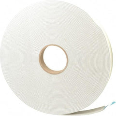 Made in USA - 1/8" Thick x 1" Wide x 75' Long Gray Closed Cell PVC Foam Rubber Roll - Stock Length, Adhesive Back, 8 Lb/Cu Ft Density, -20°F to 130°F - Eagle Tool & Supply