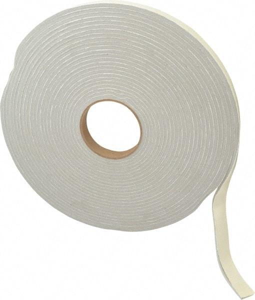 Made in USA - 3/16" Thick x 3/4" Wide x 30' Long Gray Closed Cell PVC Foam Rubber Roll - Stock Length, Adhesive Back, 8 Lb/Cu Ft Density, -20°F to 130°F - Eagle Tool & Supply