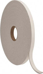 Made in USA - 1/4" Thick x 3/4" Wide x 50' Long Gray Closed Cell PVC Foam Rubber Roll - Stock Length, Adhesive Back, 8 Lb/Cu Ft Density, -20°F to 130°F - Eagle Tool & Supply