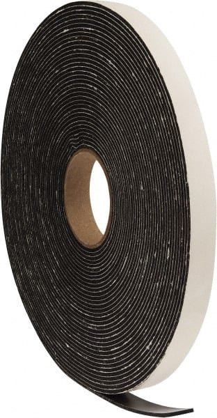 Made in USA - 75' x 3/4" x 1/8" Black PVC Foam Roll - Eagle Tool & Supply