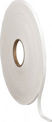 Made in USA - 50' x 3/8" x 3/16" White Polyethylene Foam Roll - Eagle Tool & Supply