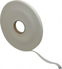 Made in USA - 1/8" Thick x 3/4" Wide x 75' Long White Closed Cell Polyethylene Foam Rubber Roll - Stock Length, Adhesive Back, 2 Lb/Cu Ft Density, -20°F to 170°F - Eagle Tool & Supply