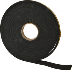 Made in USA - 25' x 1" x 5/16" Black Natural Foam Roll - Eagle Tool & Supply