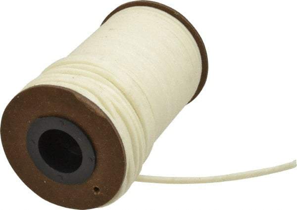 Made in USA - 1/8" x 85' Spool Length, PTFE/Synthetic Fiber Compression Packing - 1,500 Max psi, -80 to 450° F, White - Eagle Tool & Supply