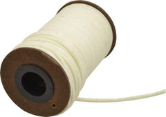 Made in USA - 1/8" x 85' Spool Length, PTFE/Synthetic Fiber Compression Packing - 1,500 Max psi, -80 to 450° F, White - Eagle Tool & Supply