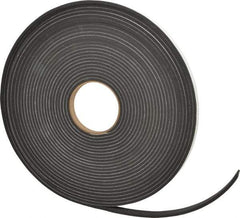 Made in USA - 3/16" Thick x 1/2" Wide x 50' Long Black Closed Cell Neoprene-Blend Spring Rubber Roll - Stock Length, Adhesive Back, 8 to 11 Lb/Cu Ft Density, -40°F to 158°F - Eagle Tool & Supply