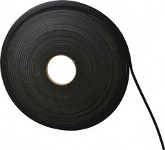 Made in USA - 50' x 1/2" x 1/4" Black Neoprene-Blend Spring Roll - Eagle Tool & Supply