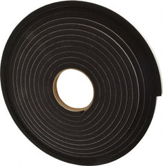 Made in USA - 25' x 1/2" x 3/8" Black Neoprene-Blend Spring Roll - Eagle Tool & Supply
