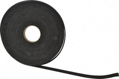 Made in USA - 3/16" Thick x 3/4" Wide x 50' Long Black Closed Cell Neoprene-Blend Spring Rubber Roll - Stock Length, Adhesive Back, 8 to 11 Lb/Cu Ft Density, -40°F to 158°F - Eagle Tool & Supply