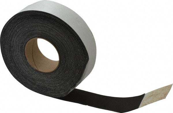 Made in USA - 1/16" Thick x 2" Wide x 50' Long Black Closed Cell Neoprene-Blend Spring Rubber Roll - Stock Length, Adhesive Back, 8 to 11 Lb/Cu Ft Density, -40°F to 158°F - Eagle Tool & Supply