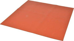 Made in USA - 12" Long, 12" Wide, Silicone Foam Rubber Foam Sheet - Orange-Red, -103 to 450°F, Plain Backing, Stock Length - Eagle Tool & Supply