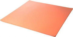 Made in USA - 12" Long, 12" Wide, Silicone Foam Rubber Foam Sheet - Orange-Red, -103 to 450°F, Plain Backing, Stock Length - Eagle Tool & Supply
