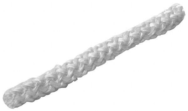 Made in USA - 1" Diam Fiberglass Rope Gasketing - White, Cut to Length - Eagle Tool & Supply