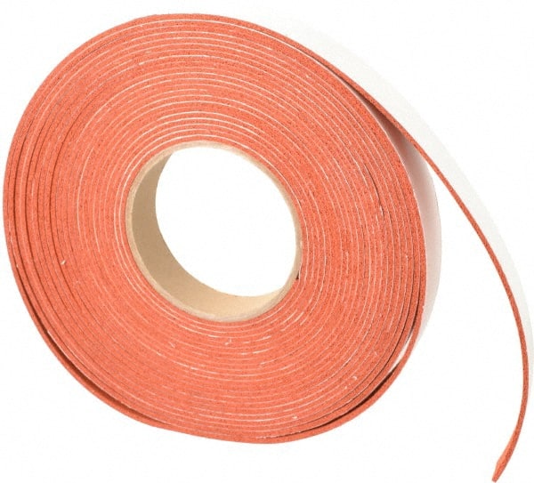 Made in USA - 30' x 1" x 3/32" Tan-Orange Silicone Foam Roll - Eagle Tool & Supply