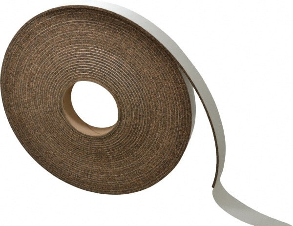 Made in USA - 1" Wide x 1/8" Thick, Adhesive Backed Gasketing Roll - Eagle Tool & Supply