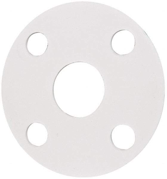 Made in USA - 1" Pipe, Flange Gasket - Gore-Tex GR, White, 1/16" Thick - Eagle Tool & Supply