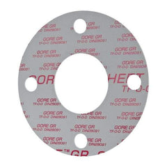 Made in USA - 2-1/2" Pipe, Flange Gasket - Gore-Tex GR, White, 1/16" Thick - Eagle Tool & Supply