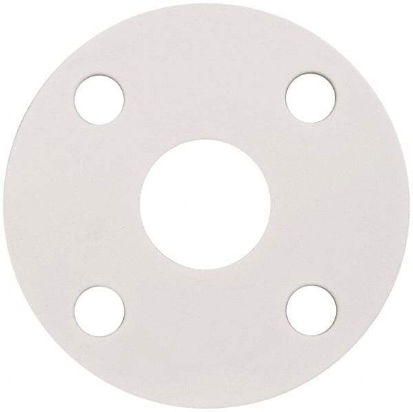 Made in USA - 1-1/2" Pipe, Flange Gasket - Gore-Tex GR, White, 1/16" Thick - Eagle Tool & Supply
