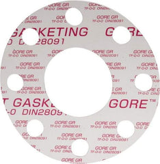 Made in USA - 3" Pipe, Flange Gasket - Gore-Tex GR, White, 1/16" Thick - Eagle Tool & Supply