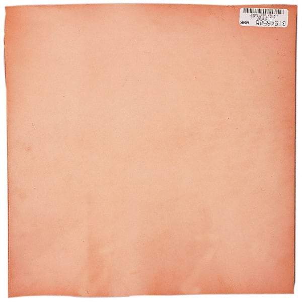 Made in USA - 12" Long x 12" Wide x 1/8" Thick, Leather Sheet Gasketing - Tan - Eagle Tool & Supply