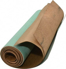 Made in USA - 12" Long x 36" Wide Cork Fiber Sheet Gasketing - Tan & Green - Eagle Tool & Supply