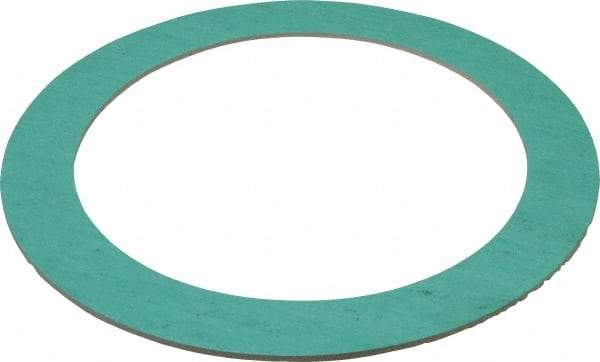 Made in USA - 6" Pipe, 6-5/8" ID x 8-3/4" OD Flange Gasket - Fiberglass/Aramid Fiber, Green/White, 1/8" Thick - Eagle Tool & Supply