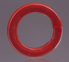 Made in USA - 2/3" ID x 1.024" OD Flange Gasket - PTFE, Red, 0.157" Thick - Eagle Tool & Supply