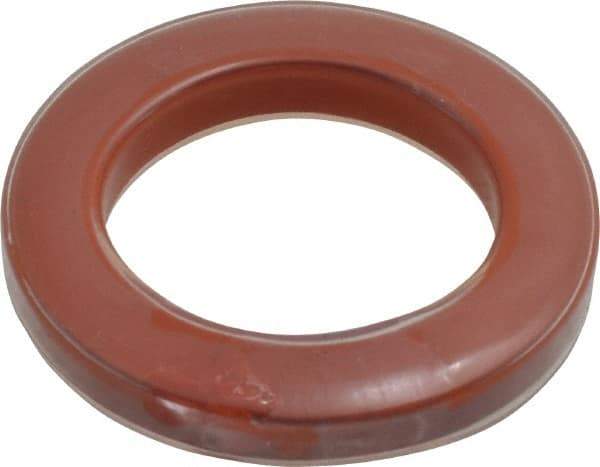 Made in USA - 7/8" ID x 1-3/8" OD Flange Gasket - PTFE, Red, 0.218" Thick - Eagle Tool & Supply