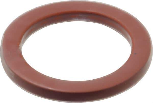Made in USA - 1-5/8" ID x 2-3/16" OD Flange Gasket - PTFE, Red, 1/4" Thick - Eagle Tool & Supply