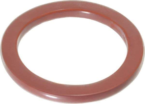 Made in USA - 2" ID x 2-5/8" OD Flange Gasket - PTFE, Red, 1/4" Thick - Eagle Tool & Supply