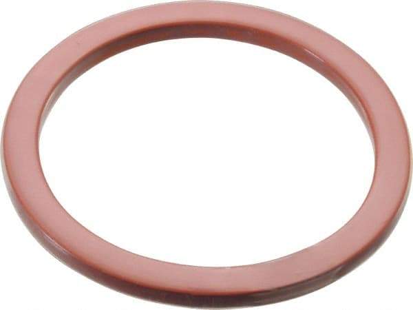 Made in USA - 3" ID x 3-23/32" OD Flange Gasket - PTFE, Red, 1/4" Thick - Eagle Tool & Supply