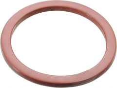 Made in USA - 3" ID x 3-23/32" OD Flange Gasket - PTFE, Red, 1/4" Thick - Eagle Tool & Supply