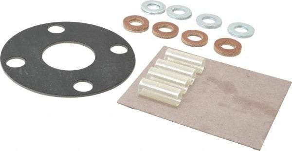 Made in USA - 2" Pipe, 2" ID x 6" OD Flange Gasket - Neoprene Rubber, 1/8" Thick - Eagle Tool & Supply