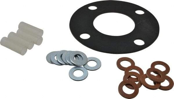 Made in USA - 3" Pipe, 3" ID x 7-1/2" OD Flange Gasket - Neoprene Rubber, 1/8" Thick - Eagle Tool & Supply