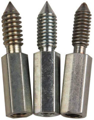 Made in USA - 3 Piece Flexible/Rigid Lantern Gland Thread Adapter Packing Tool Tip Set - 8-32, 10-24, 10-32 Thread, For 7-1/2" Flexible or 6" Rigid Shaft Packing Tools - Eagle Tool & Supply