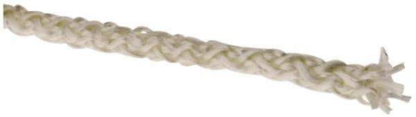 Made in USA - 1/8" Diam Fiberglass Rope Gasketing - White, Cut to Length - Eagle Tool & Supply